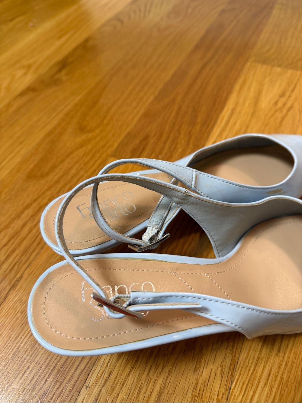 Franco Sarto Pale Blue Pointed-Toe Slingback Heels - Picture 4 of 4